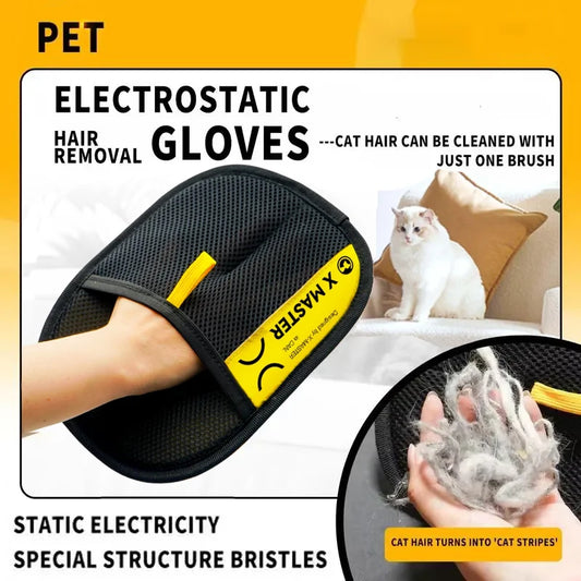 Pet Grooming Gloves — Electrostatic Lint Remover