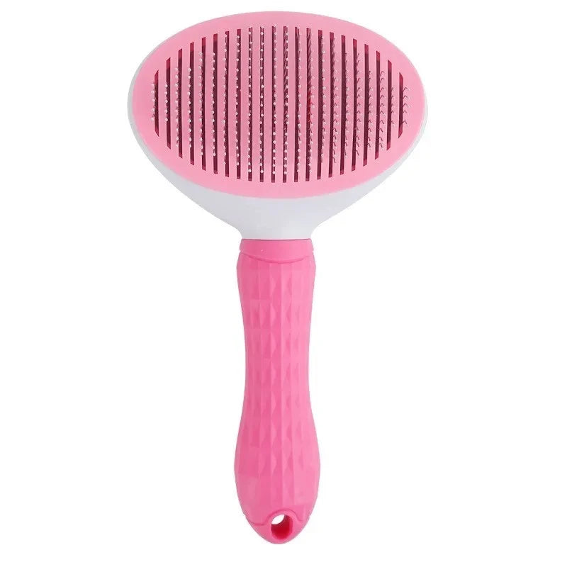 Self-Cleaning Pet Brush — One-Click Hair Release