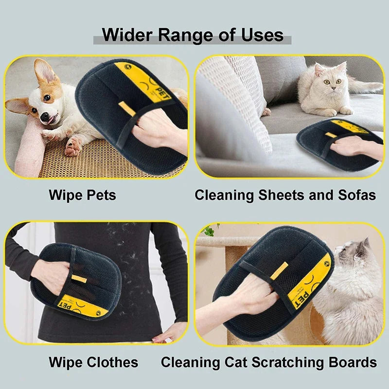 Pet Grooming Gloves — Electrostatic Lint Remover