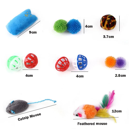 Cat Toy Variety Set — Wands, Balls & More