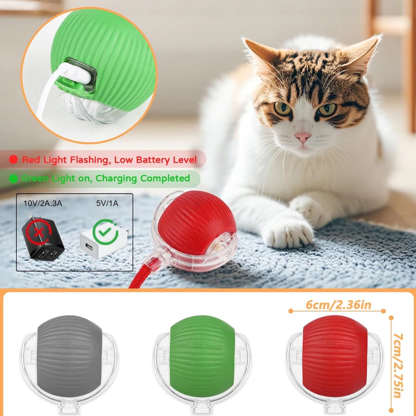 Interactive Rolling Ball — Smart Pet Toy