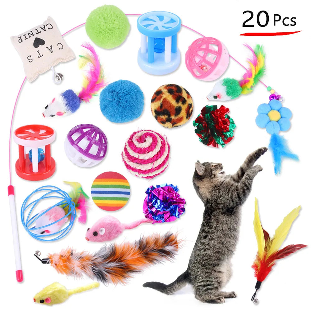 Cat Toy Variety Set — Wands, Balls & More